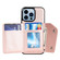 iPhone 14 Pro Card Slots PU + TPU Leather Phone Case - Rose Gold