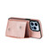 iPhone 14 Pro Card Slots PU + TPU Leather Phone Case - Rose Gold