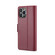 iPhone 14 Pro CaseMe 023 Butterfly Buckle Litchi Texture RFID Anti-theft Leather Phone Case - Wine Red