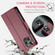 iPhone 14 Pro CaseMe 023 Butterfly Buckle Litchi Texture RFID Anti-theft Leather Phone Case - Wine Red