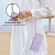 iPhone 14 Pro Cat Rat Embossed Pattern RFID PU Phone Case with Wrist Strap - Purple
