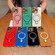 iPhone 14 Pro Charm Eye Electroplating Metal Holder Phone Case - Blue