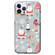 iPhone 14 Pro Christmas Colored Drawing Pattern High Transparent Soft TPU Phone Case - Santa Claus