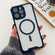 iPhone 14 Pro Colorful Two-Color Lens Film MagSafe Magnetic Horn Acrylic+TPU Case - Blue
