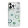iPhone 14 Pro Cooling Flash Feather TPU + PC Phone Case - Love Heart