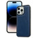 iPhone 14 Pro Cowhide Texture Back Cover Phone Case - Royal Blue