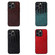 iPhone 14 Pro Crocodile Top Layer Cowhide Leather Case - Coffee