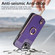 iPhone 14 Pro Cross Leather Ring Vertical Zipper Wallet Back Phone Case - Purple
