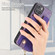 iPhone 14 Pro Cross Leather Ring Vertical Zipper Wallet Back Phone Case - Purple