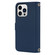 iPhone 14 Pro Cross Texture Lanyard Leather Phone Case - Blue
