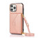 iPhone 14 Pro Cross-body Card Bag Phone Case - Rose Gold