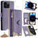 iPhone 14 Pro Crossbody Chain Fishtail Litchi Leather Phone Case - Purple