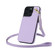 iPhone 14 Pro Crossbody Dual-Buckle Wallet Back Leather Phone Case - Light Purple