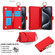 iPhone 14 Pro Crossbody Ring Multifunctional Wallet Leather Phone Case - Red