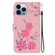 iPhone 14 Pro Crystal Texture Colored Drawing Leather Phone Case - Cherry Blossoms