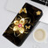 iPhone 14 Pro Crystal Texture Colored Drawing Leather Phone Case - Gold Flower