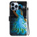 iPhone 14 Pro Crystal Texture Colored Drawing Leather Phone Case - Peacock
