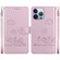 iPhone 14 Pro Cute Cats RFID Leather Phone Case - Rose Gold