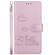 iPhone 14 Pro Cute Cats RFID Leather Phone Case - Rose Gold