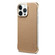 iPhone 14 Pro Denior A20 Genuine Leather Litchi Texture MagSafe Frameless Phone Case - Khaki