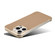 iPhone 14 Pro Denior A20 Genuine Leather Litchi Texture MagSafe Frameless Phone Case - Khaki