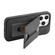 iPhone 14 Pro Denior D18 Skin Feel Rotating Holder MagSafe Detachable Card Slot Phone Case - Black