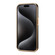 iPhone 14 Pro Denior Fragrant Calf Texture Electroplating Phone Case - Black