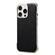 iPhone 14 Pro Denior MagSafe Genuine Leather Calf Texture Phone Case - Black