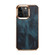 iPhone 14 Pro Denior Oil Wax Cowhide Plating Phone Case - Blue