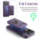 iPhone 14 Pro DG.MING K1 MagSafe Detachable Wallet RFID Back Cover Phone Case - Purple