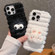 iPhone 14 Pro Doll Plush PU Hybrid PC Phone Case - White
