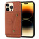 iPhone 14 Pro Double Buckle Card Slots PU+TPU Phone Case - Brown