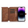 iPhone 14 Pro Dream 9-Card Wallet Zipper Bag Leather Phone Case - Brown