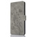 iPhone 14 Pro Dreamy Butterfly Love Flower Embossed Leather Phone Case - Grey