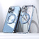 iPhone 14 Pro Electroplated 360 Degree Bracket MagSafe Magnetic Phone Case - Transparent Blue