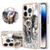 iPhone 14 Pro Electroplating Dual-side IMD Phone Case with Ring Holder - Totem Elephant