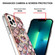 iPhone 14 Pro Electroplating Pattern IMD TPU Shockproof Case with Rhinestone Ring Holder - Pink Scales