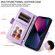 iPhone 14 Pro Embossed Rhombus Starry Leather Phone Case - Purple