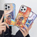 iPhone 14 Pro Engraved Colorful Astronaut Phone Case - Small Orange
