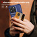 iPhone 14 Pro ENKAY Hat-Prince Card Slot Wallet TPU Back Leather Phone Case with Lens Film - Rose Gold