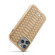 iPhone 14 Pro Fierre Shann Python Texture Electroplating PU Phone Case - White