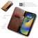 iPhone 14 Pro FIERRE SHANN Vintage Bark Texture Wallet Leather Phone Case - Khaki