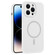 iPhone 14 Pro Fine Hole Pure Color Liquid Silicone MagSafe Phone Case - White