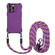 iPhone 14 Pro Four-corner Shockproof TPU Phone Case with Lanyard - Purple