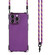 iPhone 14 Pro Four-corner Shockproof TPU Phone Case with Lanyard - Purple