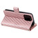 iPhone 14 Pro Glitter Lattice Zipper Wallet Leather Phone Case - Rose Gold