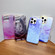 iPhone 14 Pro Gradient IMD PC Hybrid TPU Phone Case - Pink