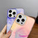 iPhone 14 Pro Gradient IMD PC Hybrid TPU Phone Case - Pink