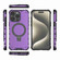 iPhone 14 Pro Grating Holder Shockproof Phone Case - Purple