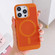 iPhone 14 Pro Grid Cooling MagSafe Magnetic Phone Case - Orange Yellow